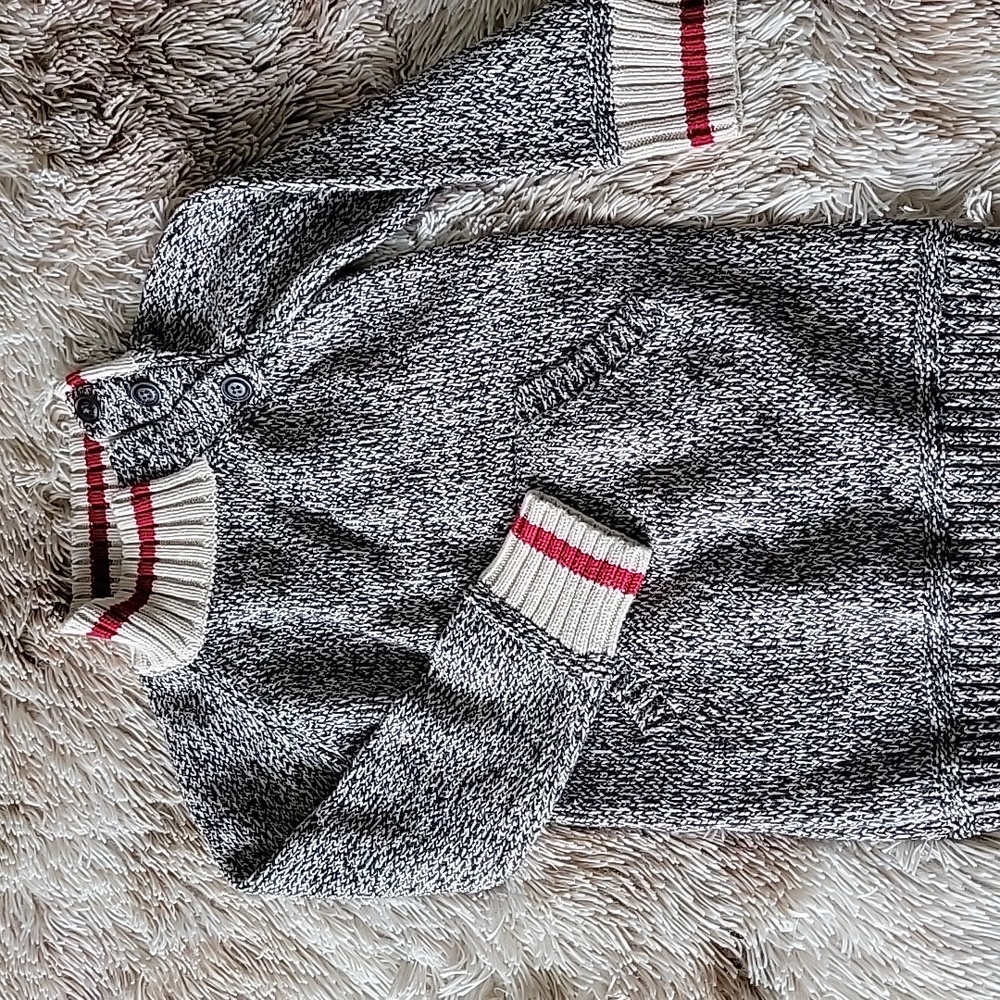 Roots toddler cable knitt sock monkey sweater dress